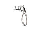 Picture of Encore® 8" OC. Brass Chrome Plated Wall Mount Utility Spray Assembly Angled Spray with Mounting Kit and 72" Hose
