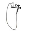 Picture of Encore® 8" OC. Brass Chrome Plated Wall Mount Utility Spray Assembly Angled Spray Head Add on Faucet with 12" Spout and 96" Hose