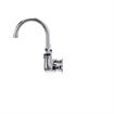 Picture of Encore® 8" OC. Brass Chrome Plated Wall Mount Faucet with 6-1/2" Rigid Gooseneck Spout