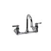 Picture of Encore® 8" OC. Brass Chrome Plated Wall Mount Faucet with 6-1/2" Rigid Gooseneck Spout