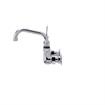 Picture of Encore® 8" OC. Brass Chrome Plated Wall Mount Faucet with 6" Swivel Spout 4" Wrist Blade Handles