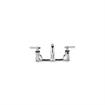 Picture of Encore® 8" OC. Brass Chrome Plated Wall Mount Faucet 1.5 gpm with 12" Swivel Spout and Lever Handles