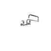 Picture of Encore® 8" OC. Brass Chrome Plated Wall Mount Faucet with 24" Double Jointed Cast Swivel Spout Pot Filler with Faucet Mounting Kit