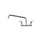 Picture of Encore® 8" OC. Brass Chrome Plated Wall Mount Faucet with 24" Double Jointed Cast Swivel Spout Pot Filler with Faucet Mounting Kit