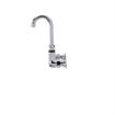 Picture of Encore® 8" OC. Brass Chrome Plated Wall Mount Faucet Ceramic Valves with 3-1/2" Swivel Gooseneck Spout