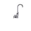 Picture of Encore® 8" OC. Brass Chrome Plated Wall Mount Faucet Ceramic Valves with 3-1/2" Swivel Gooseneck Spout