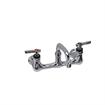 Picture of Encore® 8" OC. Brass Chrome Plated Wall Mount Faucet Ceramic Valves with 6" Swivel Spout