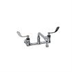 Picture of Encore® 8" OC. Brass Chrome Plated Wall Mount Faucet Ceramic Valves with 10" Swivel Spout 4" Wrist Blade Hnadles