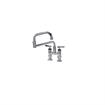 Picture of Encore® 4" OC Brass Chrome Plated Elevated Deck Mount Faucet Ceramic Valves with 18" Double Jointed Swivel  Spout