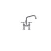 Picture of Encore® 4" OC Brass Chrome Plated Elevated Deck Mount Faucet Ceramic Valves with 18" Double Jointed Swivel  Spout