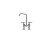Picture of Encore® 4" OC Brass Chrome Plated Elevated Deck Mount Faucet Ceramic Valves with 18" Double Jointed Swivel  Spout