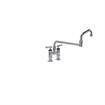 Picture of Encore® 4" OC Brass Chrome Plated Elevated Deck Mount Faucet Ceramic Valves with 18" Double Jointed Swivel  Spout
