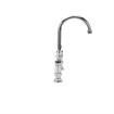 Picture of Encore® 8" OC Brass Chrome Plated Deck Mount Faucet 6" Swivel Gooseneck Spout and 4" Wrist Blade Handles