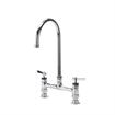 Picture of Encore® 8" OC Brass Chrome Plated Deck Mount Faucet Ceramic Valves with 8" Swivel Gooseneck Spout