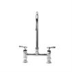 Picture of Encore® 8" OC Brass Chrome Plated Deck Mount Faucet Ceramic Valves with 8" Swivel Gooseneck Spout