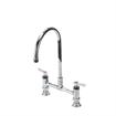 Picture of Encore® 8" OC Brass Chrome Plated Deck Mount Faucet Ceramic Valves with 8" Swivel Gooseneck Spout
