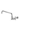 Picture of Encore® Brass Chrome Plated Single Wall Mount Wok Range Faucet with 12" Swivel Spout and Lever Handles