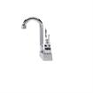 Picture of Encore® Brass Chrome Plated 4" OC Deck Mount Faucet Ceramic Valves with 3-1/2" Rigid Gooseneck Spout and 4" Wrist Blade Handles