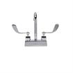 Picture of Encore® Brass Chrome Plated 4" OC Deck Mount Faucet Ceramic Valves with 3-1/2" Rigid Gooseneck Spout and 4" Wrist Blade Handles
