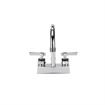 Picture of Encore® Brass Chrome Plated 4" OC Deck Mount Faucet Ceramic Valves with 6" Rigid Gooseneck Spout