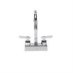 Picture of Encore® Brass Chrome Plated 4" OC Deck Mount Faucet Ceramic Valves with 6" Rigid Gooseneck Spout