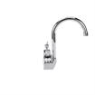 Picture of Encore® Brass Chrome Plated 4" OC Deck Mount Faucet Ceramic Valves with 6" Rigid Gooseneck Spout