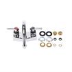 Picture of Encore® Brass Chrome Plated 4" OC Deck Mount Faucet Ceramic Valves with 6" Rigid Gooseneck Spout