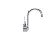 Picture of Encore® Brass Chrome Plated 4" OC Deck Mount Faucet Ceramic Valves with 6" Rigid Gooseneck Spout 4" Wrist Blade Handles