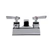 Picture of Encore® Brass Chrome Plated 4" OC Centerset Deck Mount Faucet Ceramic Valves with 4" Cast Spout Spout