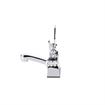 Picture of Encore® Brass Chrome Plated 4" OC Centerset Deck Mount Faucet Ceramic Valves with 4" Cast Spout Spout 4" Wrist Blade Handles