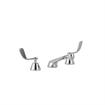 Picture of Encore® Adjustable Widespread Deck Mount Faucet with 5" Cast Spout and 4" Wrist Blade Handles