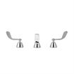Picture of Encore® Adjustable Widespread Deck Mount Faucet with 5" Cast Spout and 4" Wrist Blade Handles
