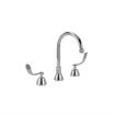 Picture of Encore® Adjustable Widespread Deck Mount Faucet Ceramic Valves with Swivel 6" Gooseneck Spout and 4" Wrist Blade Handles