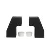 Picture of Matte Black Heat-Resistant Thermoplastic End Bar Pull Brackets For 1" OD Tubing