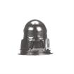 Picture of #10-24 x 1/2" H Bright Nickel Plated Steel Domed Combination Locknut