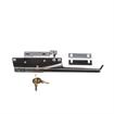 Picture of 10-3/4" L Chrome Plated Die Cast Magnetic/Mechanical Edgemount Latch With Straight Handle And Cylinder Lock