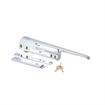 Picture of 11-1/2" L Chrome Plated Die Cast Heavy Duty Magnetic Edgemount Latch With Straight Handle And Cylinder Lock