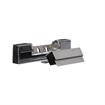 Picture of 1-1/8" Offset 5" L Chrome Plated Die Cast Standard Duty Non-Rise Adjustable Edgemount Hinge