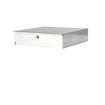 Picture of 16-1/4" W x 16-5/8" L x 4" H Stainless Steel Lockable Cash Drawer with Removable Currency Tray and Cover