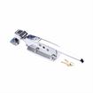 Picture of -1/8 to 3/8" Offset Polished Chrome Walk-In Cooler Door Safety Latch with Cylinder Lock and Strike