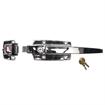 Picture of 3/4 to 1-5/8" Offset Polished Chrome Walk-In Cooler Door Safety Latch with Cylinder Lock and Strike