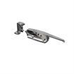Picture of 3/4 to 1-5/8" Offset Polished Chrome Walk-In Cooler Door Safety Latch with Cylinder Lock and Strike