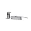 Picture of 1-5/8" to 2-1/2" Offset Polished Chrome Walk-In Cooler Door Safety Latch with Cylinder Lock and Strike