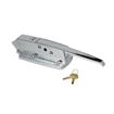 Picture of Polished Chrome Walk-In Cooler Door Safety Latch Body With Cylinder Lock Only - Less Strike