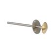 Picture of Stainless Steel Surface Mount Inside Safety Release With Brass Knob For 6" Door Thickness