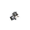 Picture of -1/8 to 3/8" Offset Polished Chrome Heavy Duty Walk-In Cooler Door Safety Latch with Cylinder Lock and Strike