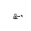 Picture of -1/8 to 3/8" Offset Polished Chrome Heavy Duty Walk-In Cooler Door Safety Latch with Cylinder Lock, Strike and Gaskets