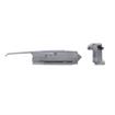 Picture of 3/4 to 1-5/8" Offset Polished Chrome Heavy Duty Walk-In Cooler Door Safety Latch with Cylinder Lock and Strike