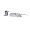 Picture of 3/4 to 1-5/8" Offset Polished Chrome Heavy Duty Walk-In Cooler Door Safety Latch with Cylinder Lock and Strike