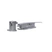 Picture of 3/4 to 1-5/8" Offset Polished Chrome Heavy Duty Walk-In Cooler Door Safety Latch with Cylinder Lock and Strike